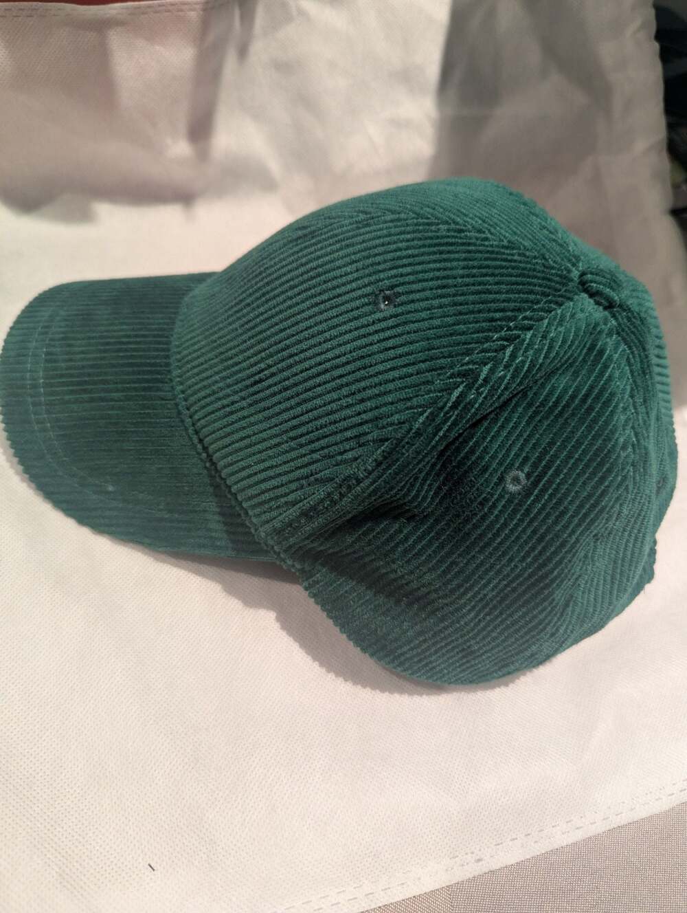 Zara Green Corduroy Baseball Cap Size M